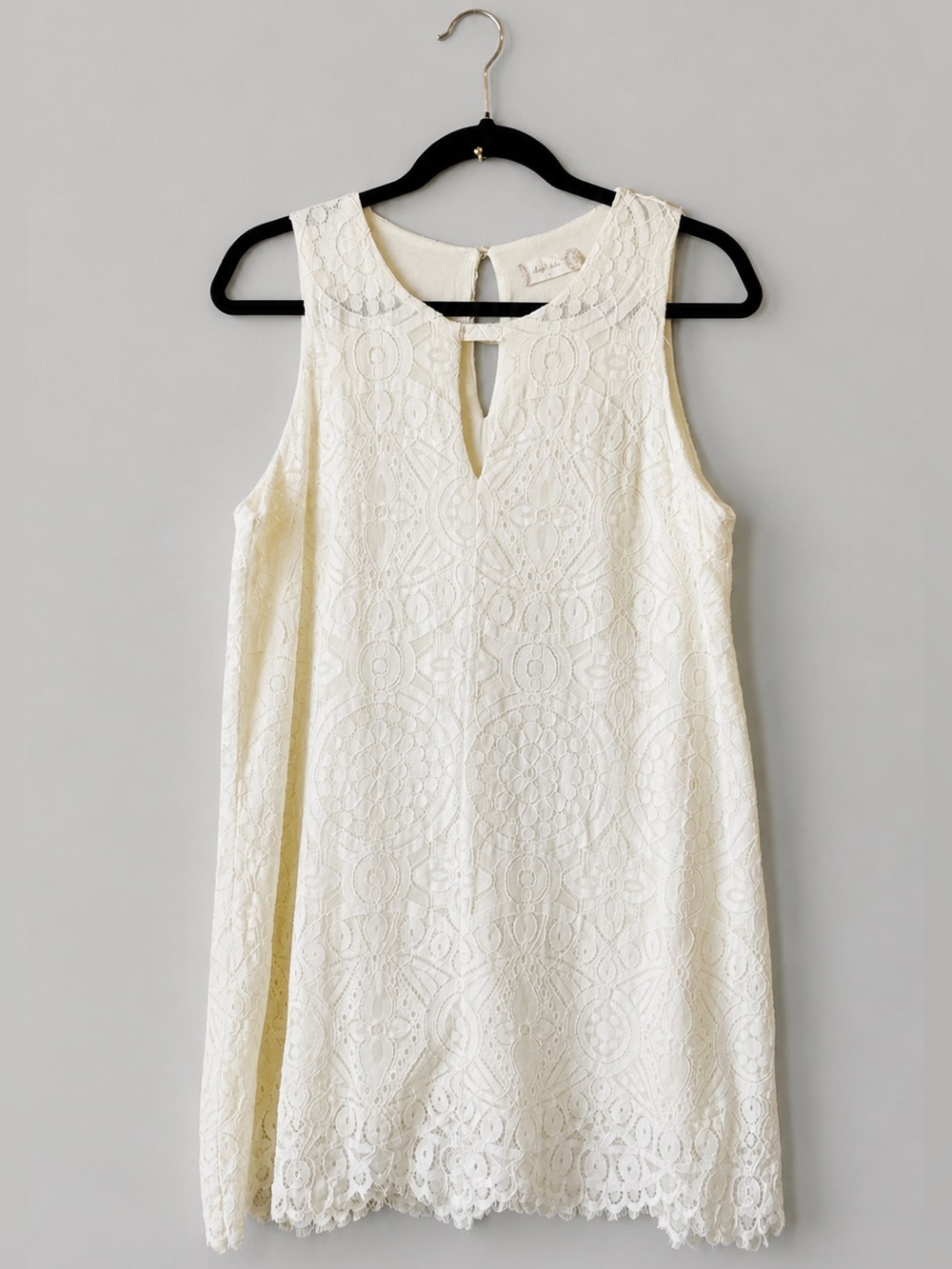 Altar’d State Dress Small Ivory Lace Crochet Shift Dress Sleeveless Boho Bridal